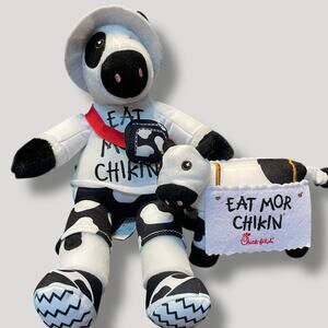 Lot of 2 Chick-fil-A Eat Mor Chikin Cow Plush 5" 10" Nursery Decor Shower Gift